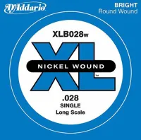 XLB028W Nickel Wound Отдельная струна для бас-гитары, никелированная, .028, D'Addario