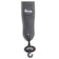 Blacksmith ls-0755 black  ремень для гитары, кожа, 55 мм, черный, толстый, со стяжком, кругл концы