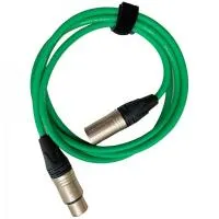 XLR3F-XLR3M (green) 1,5 метра балансный микрофонный кабель (зеленый) GS-PRO