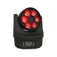 PL 90 Bee Eye Beam Wash Вращающаяся голова 6 Leds 15w, вращающиеся линзы, Угол  6-51 градус