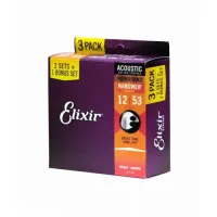 ELIXIR 16545 - Набор из 3-х комплектов струн для акустической гитары NW...