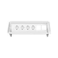 ABL 2F0WF4A2- Встраиваемая розеточная станция серии Aero Flip с 4 розетками и 2 слотами для IMP, белая (2F010408)