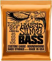2833 - струны для бас-гитары Nickel Wound Bass Hybrid Slinky (45-65-85-105), Ernie Ball