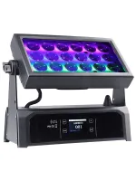 Washlight V3 Zoom IP65
    Прожектор Washlight V3 Zoom IP65
Полноцветная LED панель для архитектурных и сценических применений, 18 светодиодов RGBW 4 в 1 (50 000 ч.) по 15 Вт каждый, угол раскрытия 7°-58°.  DMX каналов 3/4/5/16/22/34. Степень защиты корпу