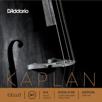 Cello string set Kaplan KS510 4/4M - Steel-based 4/4 cello strings with rich, complex timbre. Medium tension