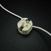 lampholder G12, ламподержатель керамический с зажимами, выводы 1 мм2 х 30 см -