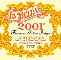 2001FL 2001 Flamenco Light Комплект струн для фламенко гитары, слабое нат., посеребр., La Bella