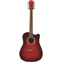 Oscar schmidt od45crdbpak sale  акустическая гитара с чехлом, dreadnought, цвет красный берст