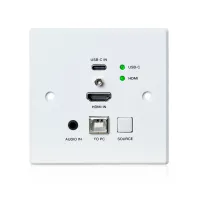 Qtex QVE HDBT4K100WP- Настенная панель-передатчик HDMI 2.0b, USB, двустороннего RS-232 и ИК по витой паре HDBaseT, белая
