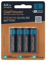 00-00026394 Ultra Элемент питания LR6 AA BL4 Alkaline 1.5В, GoPower