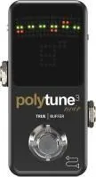 TC ELECTRONIC POLYTUNE 3 NOIR - хроматический тюнер с полиф. режимом и отключаемым буфером