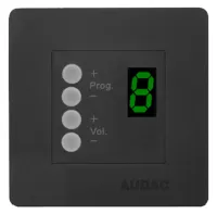 AUDAC DW3020/B Настенная панель управления матрицей M2 стандарта 45х45 мм. 4-пин. Цвет: Чёрный.