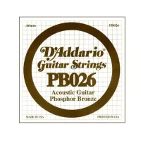 D'ADDARIO PB026 - Струна одиночная для акустической гитары