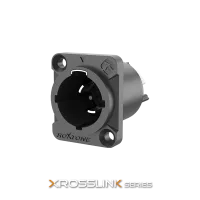 ROXTONE RAC3MPWP Разъем панельный типа powercon, пыле и влаго защищенный(IP65), 3-х контактный, "male", черный.