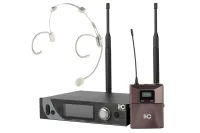 ITC T-530C- Двухканальная радиосистема true-diversity с приемником, поясным передатчиком и головным микрофоном, 640–665 и 740–765 МГц
