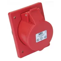 PCE Розетка встраиваемая наклонная 16А/110V/1P+N+E/IP67, фланец 80x97 4132-4f8