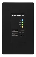 Crestron USB-EXT-2-REMOTE-1G-B, настенная пластина удлинителя кабеля USB, 1.1 или 2.0 до 100 м, цвет черный