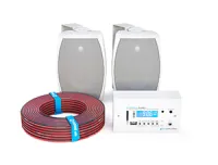 CVGAUDIO RESET-W40W - Комплект оборудования для трансляции фоновой музыки, корпусные АС, S до 40m2, цвет белый