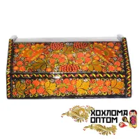 LHP1020 Хлебница роспись "Хохлома", Хохлома