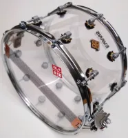 MBAp-m-1408-10 Малый барабан 14x8", акрил с металлическим ободом, прозрачный, Мастерская Бехтеревых