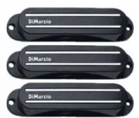 DIMARZIO FAST TRACK PICKUP COVER SET DM2002BK комплект пластиковых крышек для рельсовых звукоснимателей в корпусе single, 3 шт,