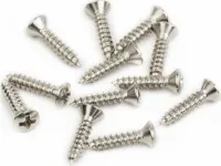 FENDER PICKGUARD-VINTAGE BRIDGE COVER MOUNTING SCREWS саморезы для крепления пикгарда, цвет никель (12)