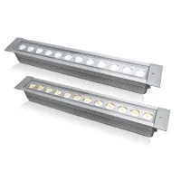ARCTIK AP761SCT AURORA i12 white (6500K) Встраиваемый архитектурный LED-светильник для установки в грунт или стену, 12 Cool White LED, световой поток 1600 Lm, сила света 8966 Кд, угол раскрытия луча 16°, DMX-512, возможность управления 2 секции х 6 LED, A