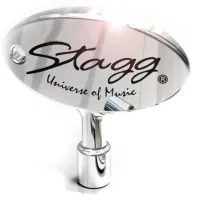 STAGG DRUM KEY Ключ для настройки барабанов, блестящий металл, овальный "барашек" с логотипом STAGG