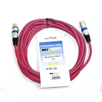INVOTONE ACM1103 R - микрофонный кабель, XLR(папа) <-> XLR(мама),  длина 3 м (красный)