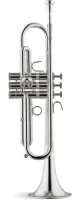 Trumpet Bb Stomvi S1 5061 - Труба S1 - единственный инструмент начального уровня цены, но профессионального качества и возможностей. Посеребреная латунь.