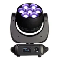 SILVER STAR SS646XSE PLUTO2000XE Поворотная BEAM/WASH "голова", освещенность 20000Lx / 4м при раскрытии луча 4.5 град., сила света 320000 Кд, 7*40W RGBW LED чипов,  Zoom 4.5'-36', строб, эл. диммер 0-100%, 4 персонализаций (12/13/20/37 DMX каналов) Pan/Ti