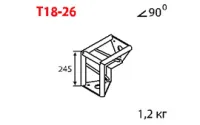 ИМЛАЙТ T18-26-Color Стыковочный угол 90 градусов, d28х2 \ d16х2мм. Крепежный размер 100мм, М8.