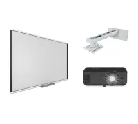 Комплект: интерактивная доска smart sbm777v-43 с пассивным лотком (1034505), мультимедийный проектор smart v31, настенно-потолочное крепление digis dsm-14kw; состоит из 4-х мест