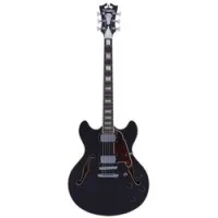 D'angelico premier dc bf  полуакустическая электрогитара, форма 335, hh, t-o-m, цвет черный