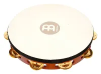 MEINL TAH1B-AB Тамбурин деревянный, ручной, латунные бубенцы, один ряд, кожа, цвет: коричневый