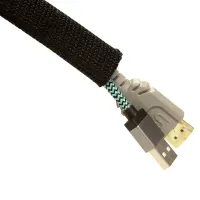 Kondator 429-19KB- Непротирающаяся самозакрывающаяся оборачиваемая кабельная оплетка, 19 мм, длина 25 м, черная