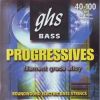 GHS L8000 Progressives Light 40-100 струны для бас-гитары, обмотка высокомагнитный сплав