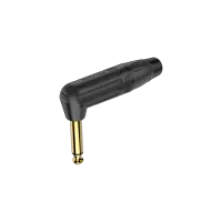 ROXTONE RJ2RP-BG Разъем, 6,3mm mono Male Jack(угловой) с резиновым держателем под кабель., цвет: черный.
