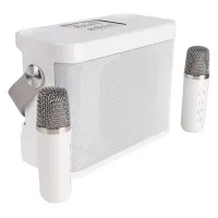 Переносная караоке система [TRS2405] iconBIT [K802W] Колонка 10Вт, 2 микрофона Bluetooth, аккумулятор в колонке 3000mah и микрофонах, 22.3*9.6*15.7CM / 16*10*20.2CM, цвет белый
