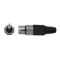 Nordfolk ncx5011  кабельный разъем xlr female, хром, пластиковая крышка