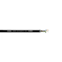 Cordial CCAT 7 кабель Cat7, S/FTP (PiMF), 0,14мм², 26 AWG, 7x0.16мм, 6,4 мм, бухта 100м, черный