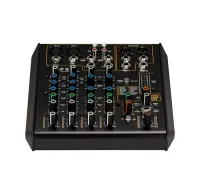 RCF F 6XМикшерный пульт, 2 микрофонных входа + 2 стерео входа, 1 AUX/FX посыл, процессор эффектов, 3-полосн./2-полосн. EQ, мастер выход XLR, внешний БП.