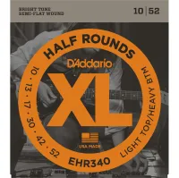 D`ADDARIO EHR-340 стр.для эл.-гит.Light/Heavy, калён.ст.,шлиф.опл, 10-52
