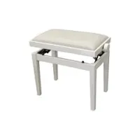 Hidrau bg27 white matt (tc6)  банкетка, сатинированная белая, бежевый бархат