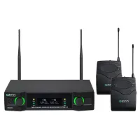 ECO by VOLTA U-2H (505.75/622.665)  Микрофонная радиосистема начального уровня с двумя головными микрофонами UHF диапазона с фиксированной частотой . True Diversity, Plug&play., 1pcs in box: 423x337x70 mm, 10 pcs in box: 435x370x354 mm, receiver size: 210