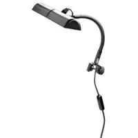 KandM 12275-000-55  подсветка для пюпитра на gooseneck, со струбциной, 2 лампы, чёрная