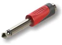 ROXTONE RPAN260 Переходник RCA Female- 6,3 mono Male Jack, Цвет: черно-красный.