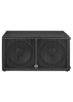 Wharfedale Pro DELTA 218B Профессиональная акустическая система низкочастотная (сабвуфер). Мощность (RMS/Progr) 1600/3200 Вт. Диапазон воспроизведения 30 Гц - 150 Гц, Max SPL- 138 дБ, сопротивление 4 Ом. Комплектация - 18"х2. Цвет черный, размер: 541мм x