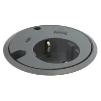 FORMING FUNCTION 9358001609- Встраиваемая розетка серии Powerdot с 2 отверстиями под кабель, 1хUSB и 1xUSB-C, черная