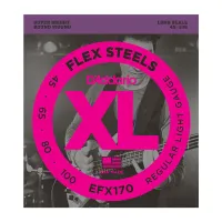 EFX170 FlexSteels Комплект струн для бас-гитары, Light, 45-100, сталь, Long Scale, D'Addario